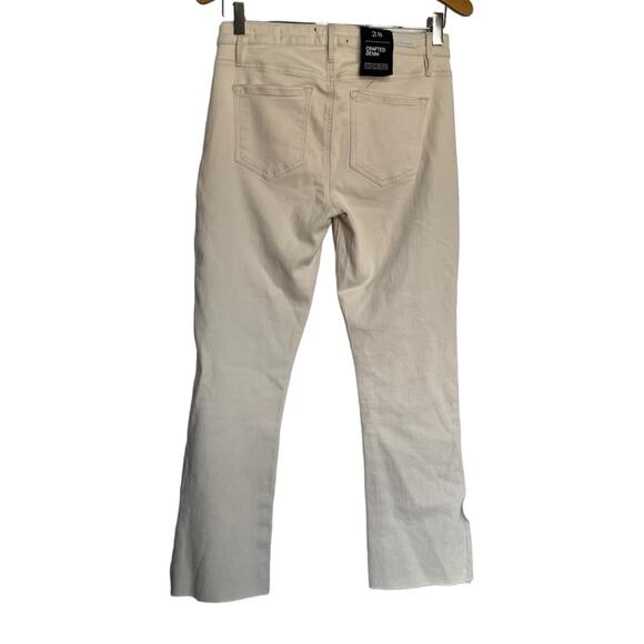 Sanctuary Connector Kick Flared Crop Jeans Salt Cream Ecru Bootcut Pants Size 28 - Picture 2 of 11